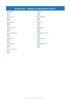 Понимание прочитанного — 1 класс (английский)