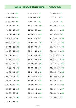 Вычитание с заимствованием — 2 класс — 1 / 9