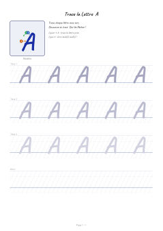 Французские прописи A–Z + диакритика